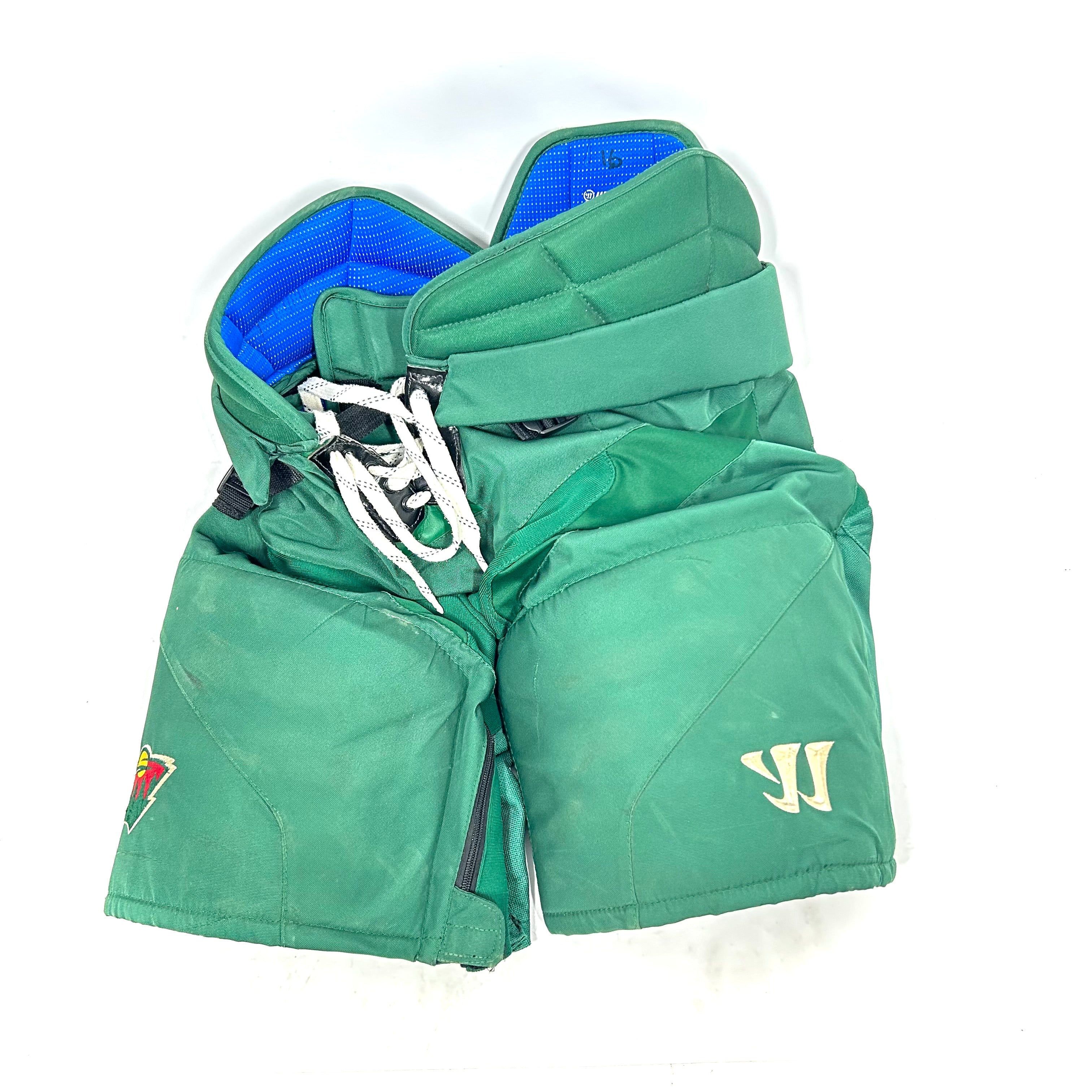 Pantalon de hockey Warrior Covert QRL Pro d'occasion de la LNH - Wild du Minnesota (vert) n° 2